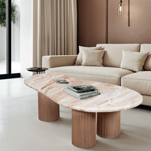 LINN OVEL - MARBLE TEAPOY